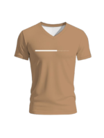 V-neck T-shirt with custom screen printing