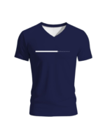 Custom polyester V-neck T-shirt for brands
