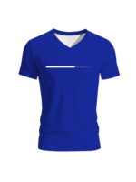 Men’s short sleeve polyester V-neck T-shirt