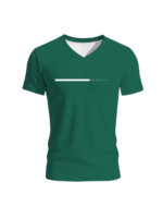 Men’s 100% polyester V-neck T-shirt