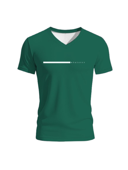 Men’s 100% polyester V-neck T-shirt