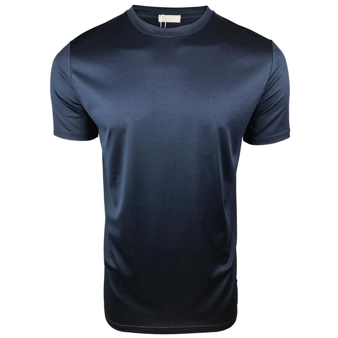 Factory Custom Logo Wholesale Premium Mercerized Regular Gym Shirt Plain Silk Cotton High Quality Men Mercerized T -shirt (2)