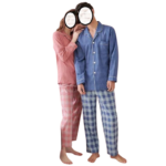 Organic Cotton Plaid Couple Pajama Set