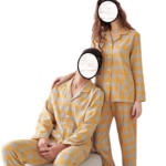 Organic Cotton Plaid Couple Pajama Set