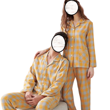 Organic Cotton Plaid Couple Pajama Set