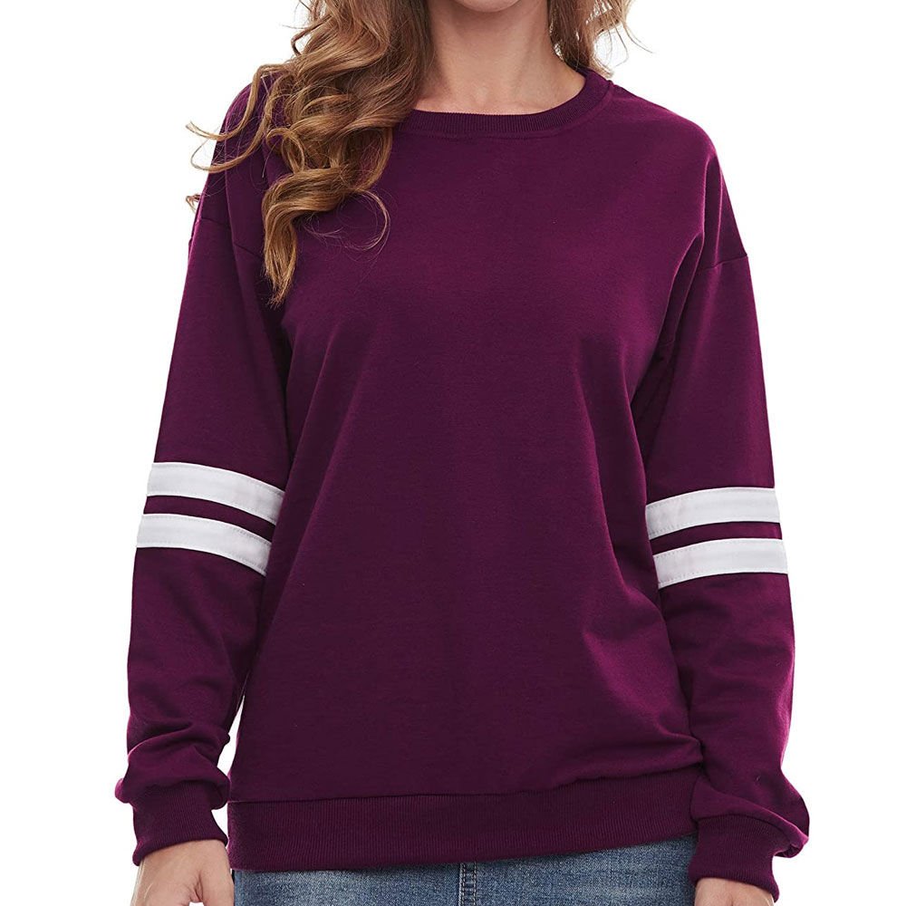 High Quality Crew Neck Sweatshirts Blank Pullover Custom Streetwear Sweatshirt anti-wrinkle breathable hoodies for woman (1)