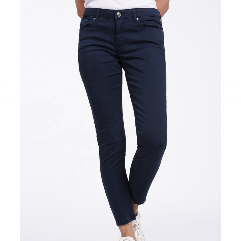High-Waist Women's Jean Pants Custom Print Cotton Plus Washed Technique Latest Autumn Fashion OEM Bulk Wholesale Plus Size for (1)