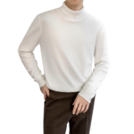 Men's turtleneck knit sweater