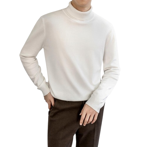 Men's turtleneck knit sweater