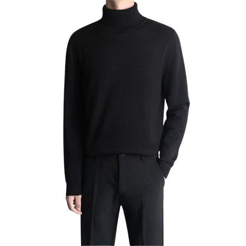 Men's turtleneck sweater front view