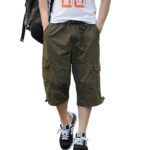 Men’s baggy cotton cargo shorts