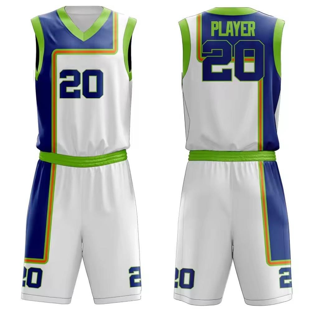 Men’s Custom Basketball Uniform Kit Sublimation Jersey Set with Team Logo (2)