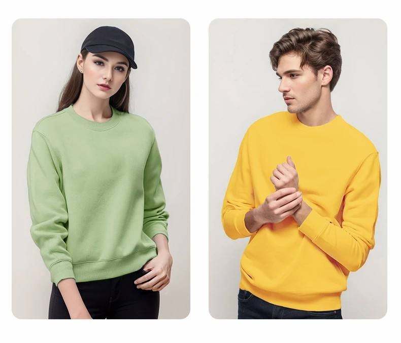 Unisex 100% Cotton Casual Sweatshirts Solid Color Breathable Anti-Wrinkle Waterproof Winter Autumn New Best Seller Embroidered (1)