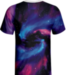 Unisex long print short sleeve T-shirt