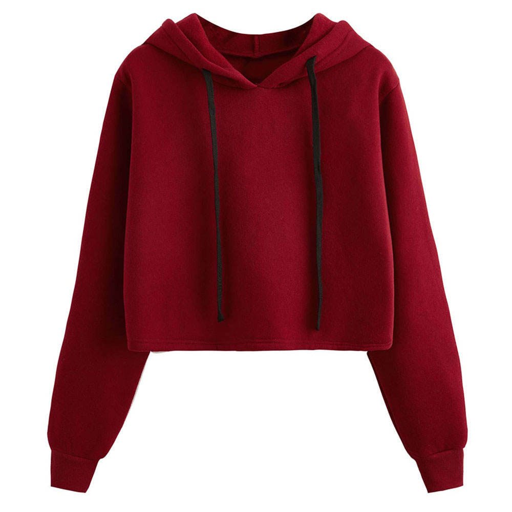 Wholesale Long Sleeve Crop for Women Long Sleeve Cropped Crop Top Hoodies Hip Hop Sexy Hoodies (1)