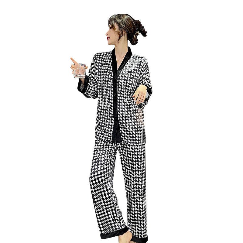 Women’s Lounge Wear Pajama Set Casual Home and Workout Outfit (2)