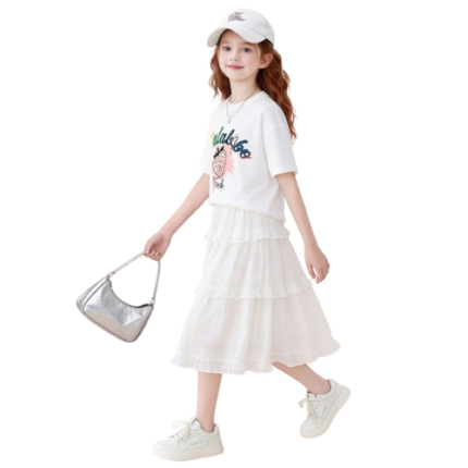 Girls T-shirt and skirt set