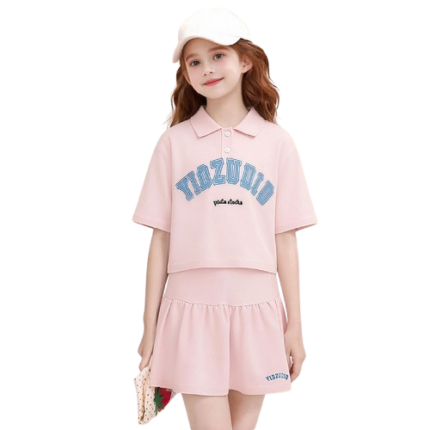 Girls polo and skort outfit