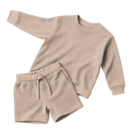 Kids 2 piece sweatshirt shorts outfit