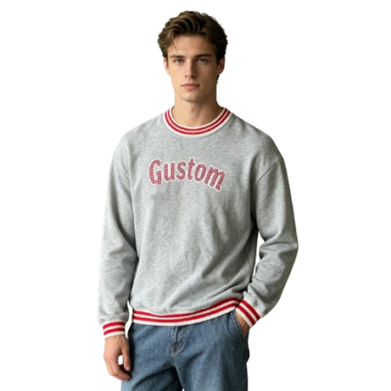 Men's heavyweight crewneck sweatshirt front view