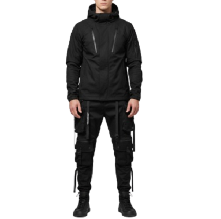 Men's techwear joggers front view