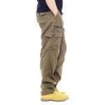 Utility cargo work pants with multiple pockets
