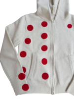 Unisex jacquard cardigan front view