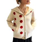 Unisex cashmere wool jacquard cardigan