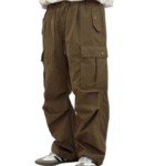 Unisex cotton cargo joggers