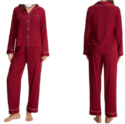 Knitted polyester pajama set