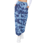 Women's oversized bleach wash joggers