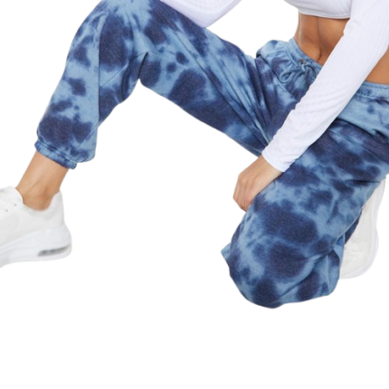 Custom women's bleach wash joggers