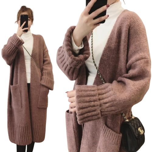 Women's Long Chunky Knit Cardigan Women's long chunky knit cardigan
