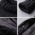 Relaxed loose-fit construction designed for comfortable winter layering.
