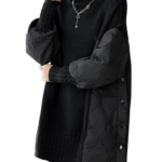 Women's loose fit turtleneck knit sweater with thick construction for winter and private label fashion collections.