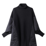 Women's knit turtleneck sweater sleeve detail