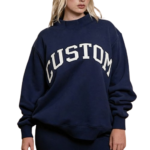 Women's oversized fleece pullover sweatshirt