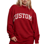 Women's oversized mock neck sweatshirt