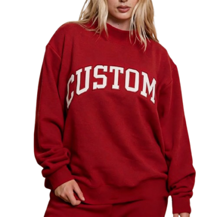 Women's oversized mock neck sweatshirt