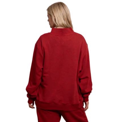 Women's oversized fleece sweatshirt fabric