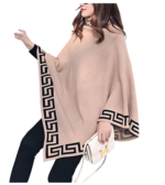 Women's shawl knit sweater front view