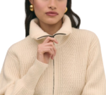 Women's long sleeve wool blend sweater
