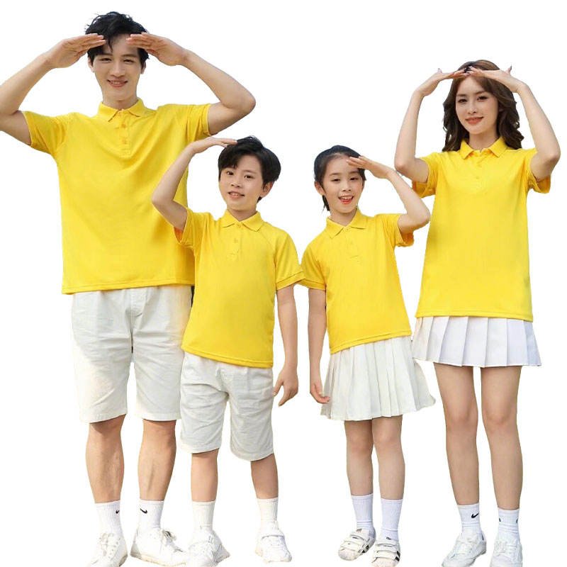 Children’s Short Sleeve Polo Shirt Custom Logo Summer School Uniform T-Shirt (4)