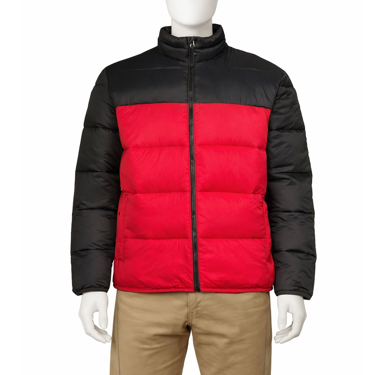 Men’s Color-Block Bubble Puffer Jacket Warm Windproof Winter Coat (2)