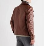 Custom men's faux leather biker jacket