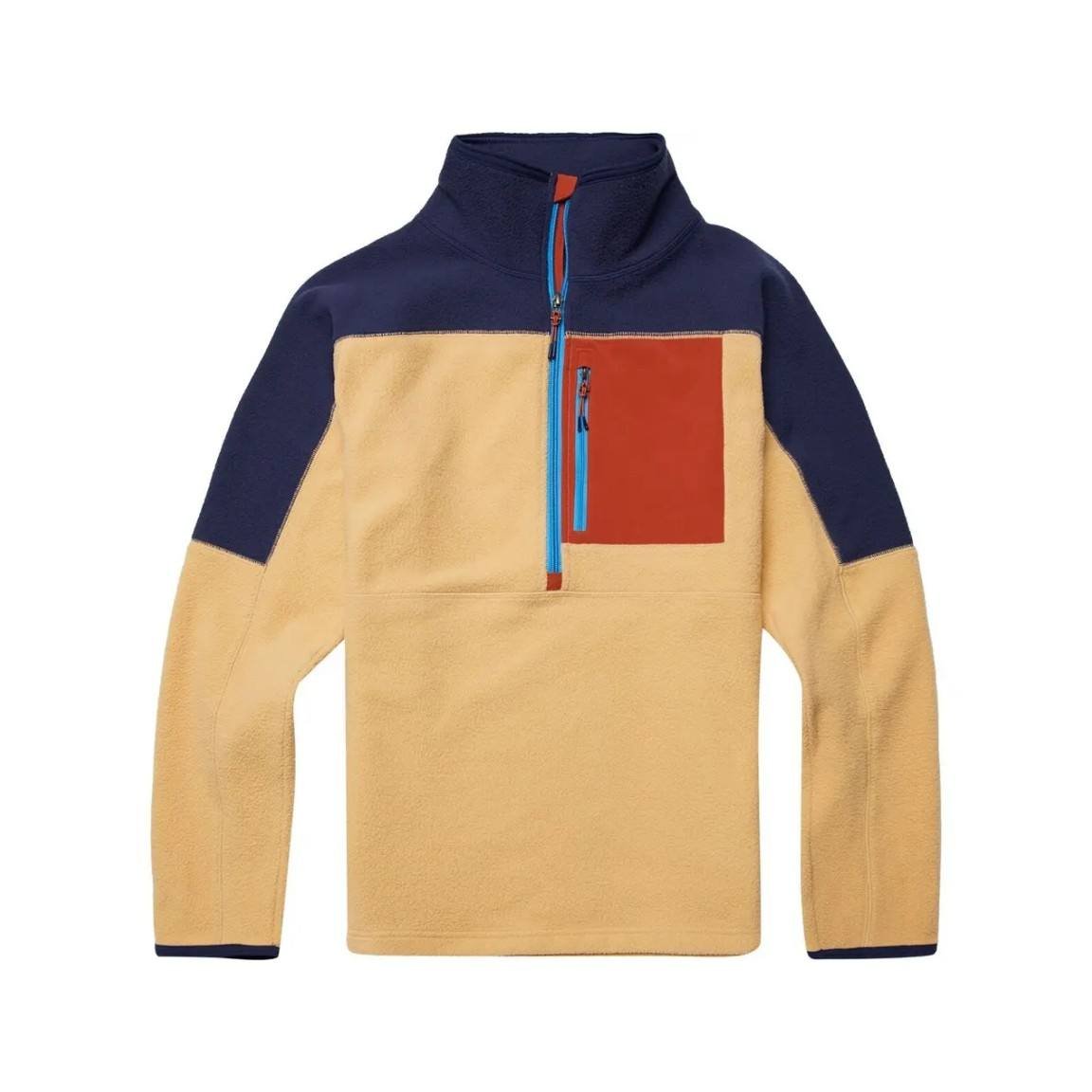 Men’s Half Zip Polar Fleece Jacket Custom Logo Winter Outdoor Coat (1)