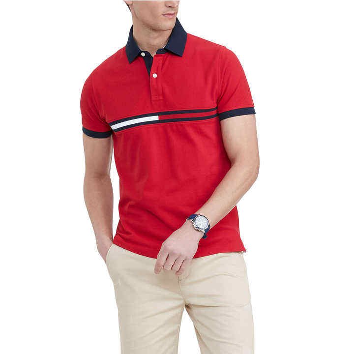 Men’s Organic Cotton Polo Shirt Custom Embroidered Logo Pique Polo (2)