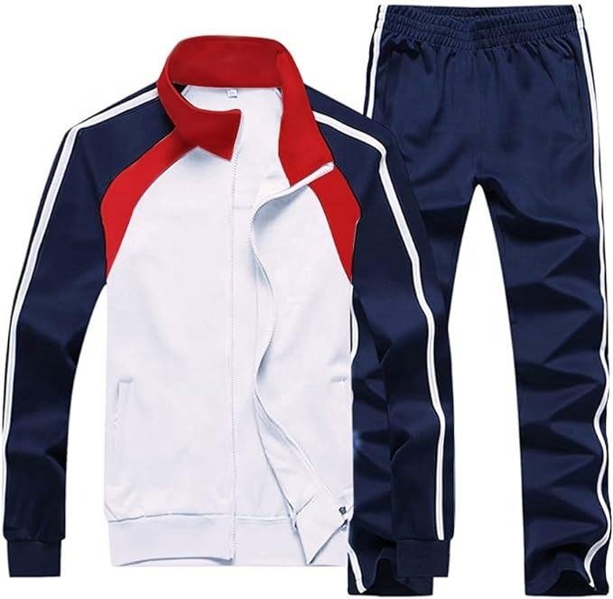 Men’s Running Tracksuit Set Full Zip Athletic Jogging Sweat Suit (4)