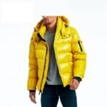 Men’s luxury shiny puffer jacket for fashion brands