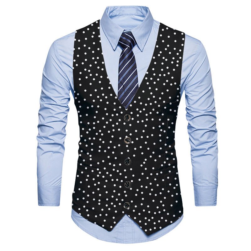 Men’s Slim Fit Formal Suit Vest Buttoned Tuxedo Waistcoat for Wedding & Prom (5)